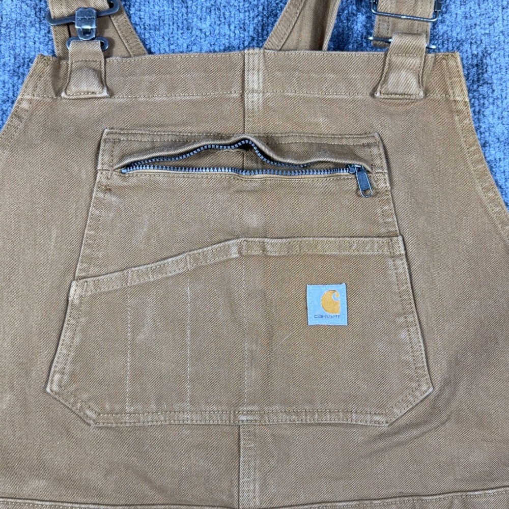 Carhartt Mens XXL Brown Rugged Flex Relaxed Fit Bib Overalls 104556-211 OR4556-W - Picture 3 of 9